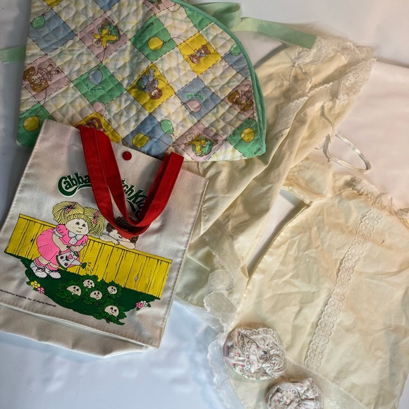 VINTAGE CABBAGE PATCH gown shaw slippers sleeping bag tote - Picture 1 of 4